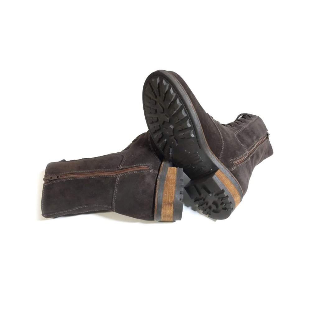 La CANADIENNE Brown Lace Up Boots - Picture 5 of 9